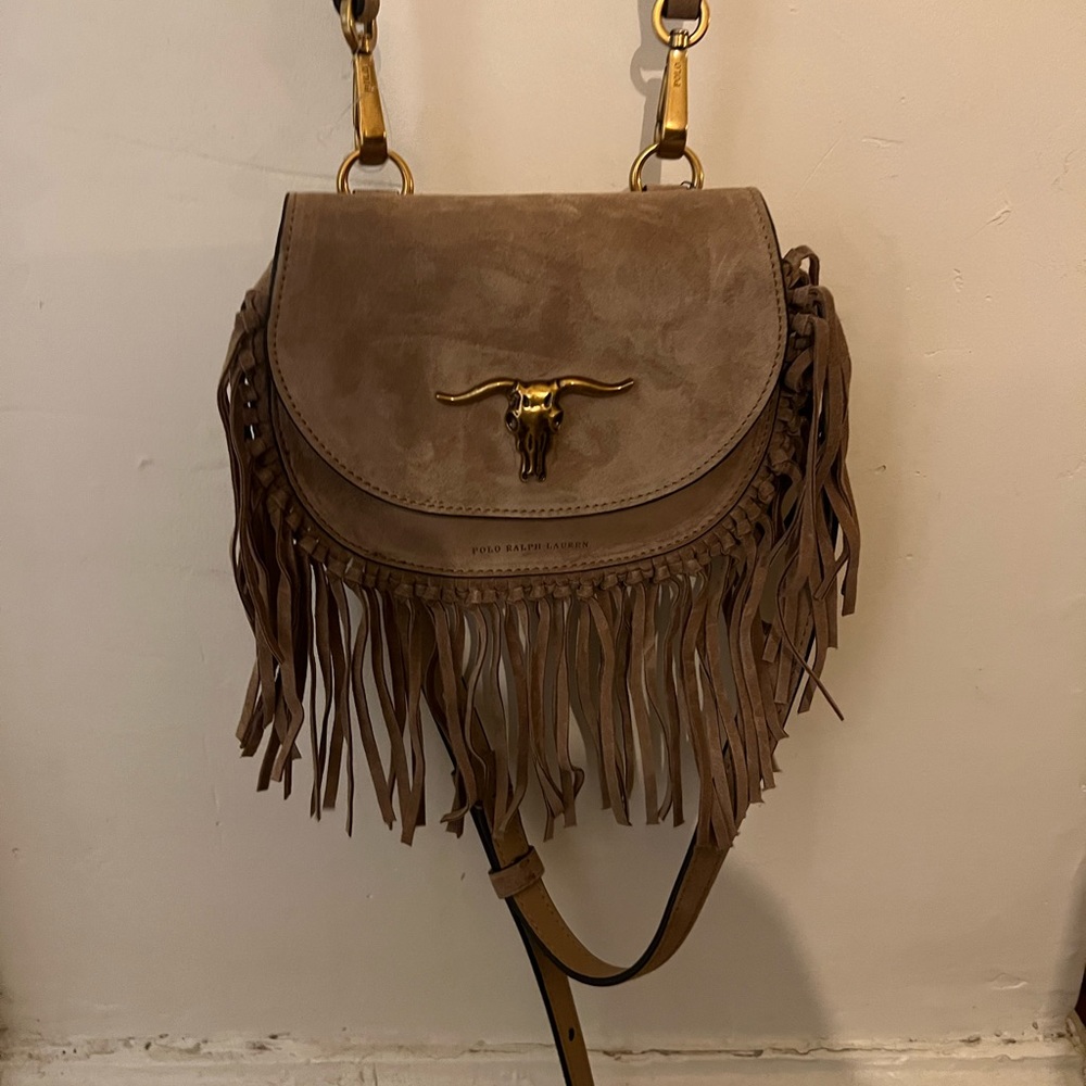 Ralph Lauren Suede Fringe Belt Bag